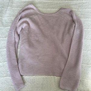 Open back lilac sweater